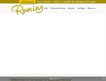 Tablet Screenshot of gaestehaus-roming.de